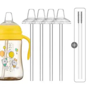 Soonsooa 호환 리필 스파우트꼭지 4개 빨대 4개 솔 2개