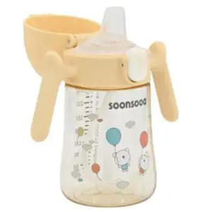 Soonsooa 유아 PPSU 원터치 스파우트컵 240ml 옐로우