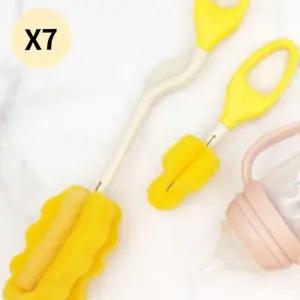 Soonsooa 유아 아기 필터폼 젖꼭지솔 젖병솔 세트 X7개
