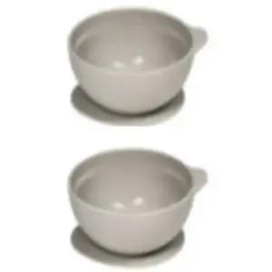 꼬꼬노리 유아 식기 실리콘 흡착볼 간식볼 그레이 X2