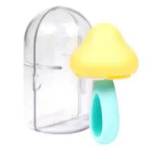 꼬꼬노리 아기 자기주도 스푼 실리콘 이유식기 민트