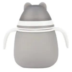 꼬꼬노리 아기 실리콘 빨대컵 스파우트컵 물병 그레이