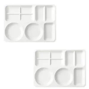 로흐야 식판 국산 멜라민 학교 유치원 705 크림 2p