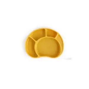 비다하우스 흡착 실리콘 유아 식판 이유식 접시 노랑