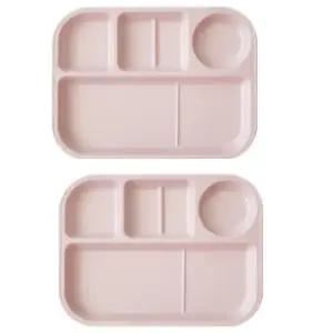 로흐야 캠핑 식판 국산 멜라민 유아 핑크 802 세트 2P