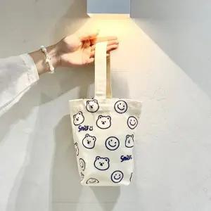 [아도라하우스]어반백 캐주얼토트백 에코백 캔버스 스마일 미니 토트백URB_W1385