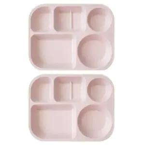 로흐야 캠핑 식판 국산 멜라민 유아 핑크 801 세트 2P