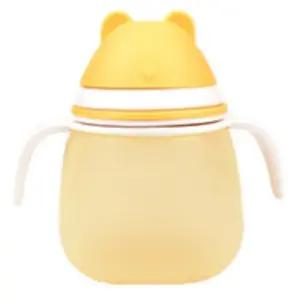 꼬꼬노리 아기 실리콘 빨대컵 스파우트컵 물병 노랑
