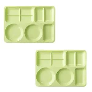 로흐야 식판 국산 멜라민 학교 유치원 705 연그린 2p