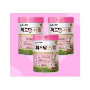 파스퇴르 위드맘 산양 제왕 1단계 분유 750g X 3캔