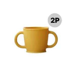 비다하우스 곰돌이 실리콘 머그컵 물컵 엘로우 2P