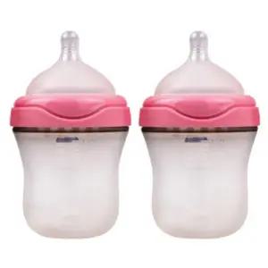 퍼펙션 아기 신생아 실리콘 수유 젖병 180ml 핑크 X2