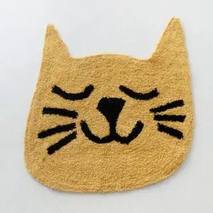 마켓비 아이방 러그 고양이 동물 침대 옐로우 55x67cm