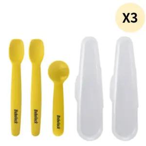 베베락 엘파 실리콘 스푼 1단계 6P 2단계 3P 머스타드