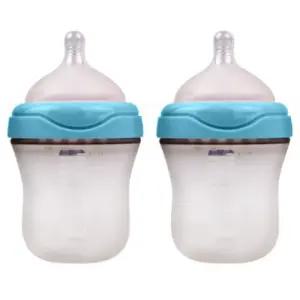 퍼펙션 아기 신생아 실리콘 수유 젖병 180ml 블루 X2