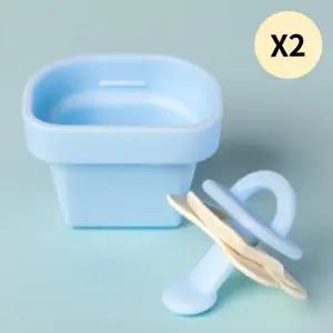 포프베베 아기 쪽쪽이 공갈 노리개 젖꼭지 스카이 X2P