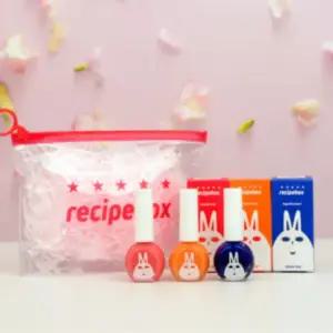 레시피박스 여아 어린이 매니큐어 핑크 오렌지 블루펄