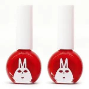 레시피박스 유아 매니큐어 네일 10ml 그로시펄레드 X2