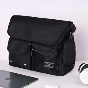 캐주얼 크로스백 메신저백 학생 보조 가방 블랙
