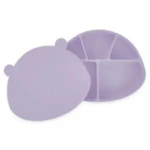 포프베베 아기 흡착 식판 이유식 유아식 베리퍼플