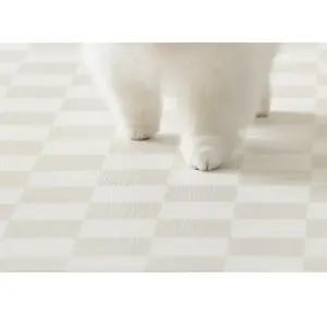 울리 고양이 매트 펫 미끄럼방지 4단 폴딩 체커보드