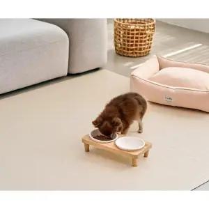 울리 애견 러그 매트 미끄럼방지 린넨 베이지 180x70