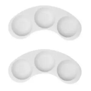 어웨이큰센스 유아 식판 간식 플레이트 퓨어화이트 X2