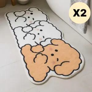 레토 주방매트 욕실 화장실 현관 발매트 윙크 2P