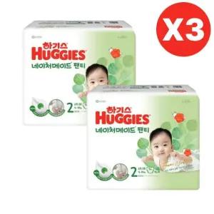 하기스 기저귀 네이처메이드 팬티 공용 2단계 76pX6팩