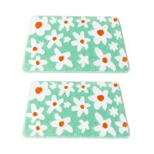 레토 극세사 발매트 욕실 현관 물흡수 모스 2P