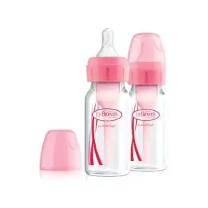 닥터브라운 배앓이 방지 젖병 내로우넥 핑크 120ml 2P