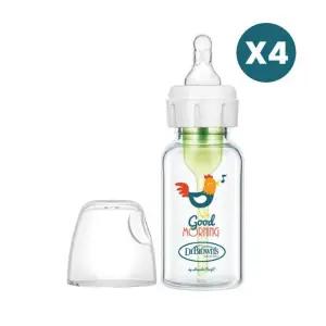 닥터브라운 유아 유리 젖병 내로우넥 루스터 120ml 4P