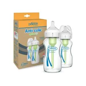 닥터브라운 유리 젖병 와이드넥 트윈 세트 270ml 2P