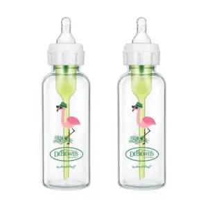 닥터브라운 유리 젖병 내로우넥 플라밍고 250ml 2P