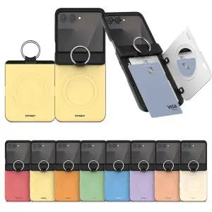 갤럭시 Z플립7 플립7 맥세이프 케이스 스프링팔레트 힌지보호 핑거링 고리 카드수납 도어범퍼