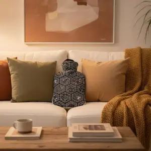 파쉬 보온물주머니 2L+육각자개패턴 면커버