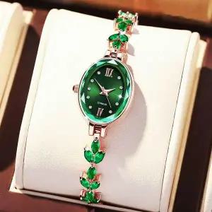 [골드스마일]여성 손목시계 그린 디자인 직장인 스트랩 선물