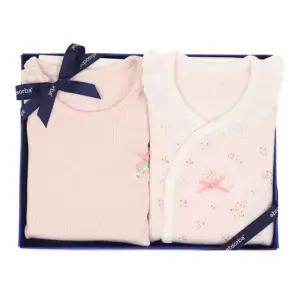 [갤러리아] (압소바,출산,백일,아기옷)미미슬림바디슈트+솔솔모달배냇저고리세트(A25-70684)