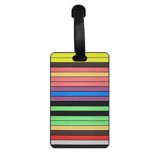 컬러풀여행용네임텍 수화물 패턴 실리콘 태그 줄무늬
