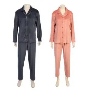 [갤러리아] G/비비안 가볍고 부드러운 밍크 극세사 솔리드 남여성파자마 세트(MPWP8876A)