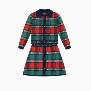 [갤러리아] 25FW 베네통키즈 크리스마스 체크 상하세트 (QAKP10561/QASK12561-)