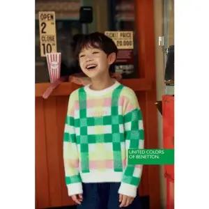 [갤러리아] 25FW 베네통키즈 체크 날개사 풀오버 (QAKP01561_)