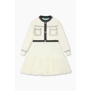 [갤러리아] 25F 베네통키즈 스페셜 스티치 샤 니트 원피스 (QAOP20561_)