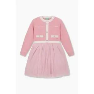 [갤러리아] 25F 베네통키즈 자가드 샤 니트 원피스 (QAOP21561_)