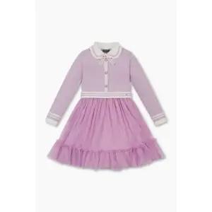 [갤러리아] 25F 베네통키즈 카라 니트 샤 원피스 (QAOP25561_)