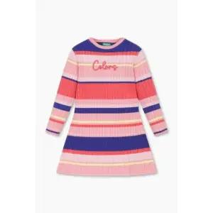 [갤러리아] 25FW 베네통키즈 컬러스 스트라이프 원피스 (QAOP13561_PK)