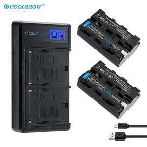 COOLSHOW NP-F550 배터리 2600mah  NP F570 F330 YONGNUO 카메라 조명 충전기