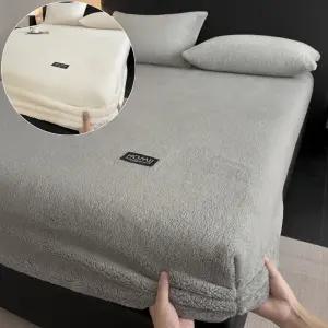 겨울 극세사 매트리스 침대 매트 토퍼 시트 패드 커버