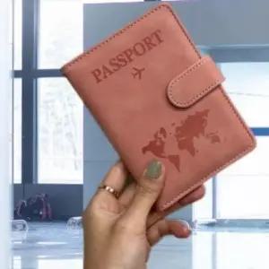 핑크 자석 여권 안전 카드 보호 파우치 지갑 (WFKMTIX)