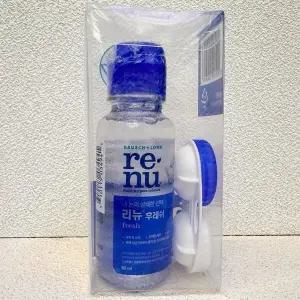 고품질 리뉴 렌즈보존액 60ml 렌즈통 세트 여행 휴대용 (WFFIHU1)